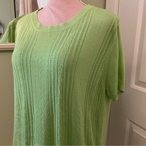 GEORGE CLASSIC, GREEN KNITTED SWEATER, SIZE XL